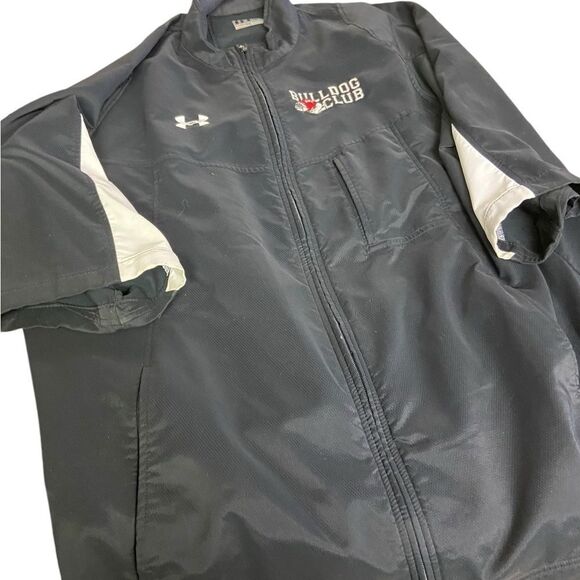 Under Armour Gardner Webb university bulldogs shirt sleeved windbreaker/pullocer - Picture 1 of 3